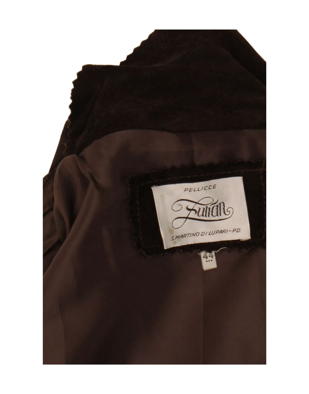 Chaqueta de ante vintage para hombre IT 44 XS Marrón