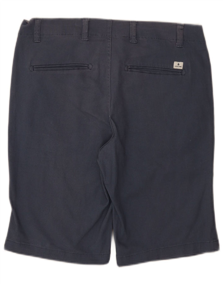 Jack & Jones Mens Chino Shorts Medium W32 Azul Marino Algodón