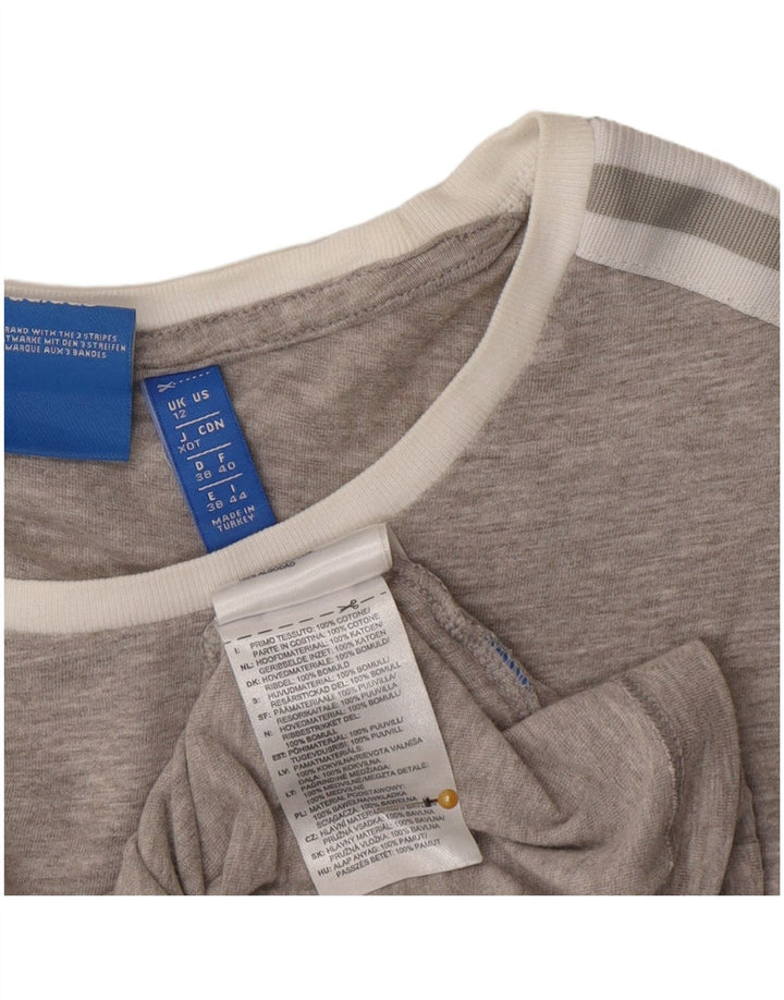Adidas Camiseta para mujer Top UK 12 Algodón gris medio
