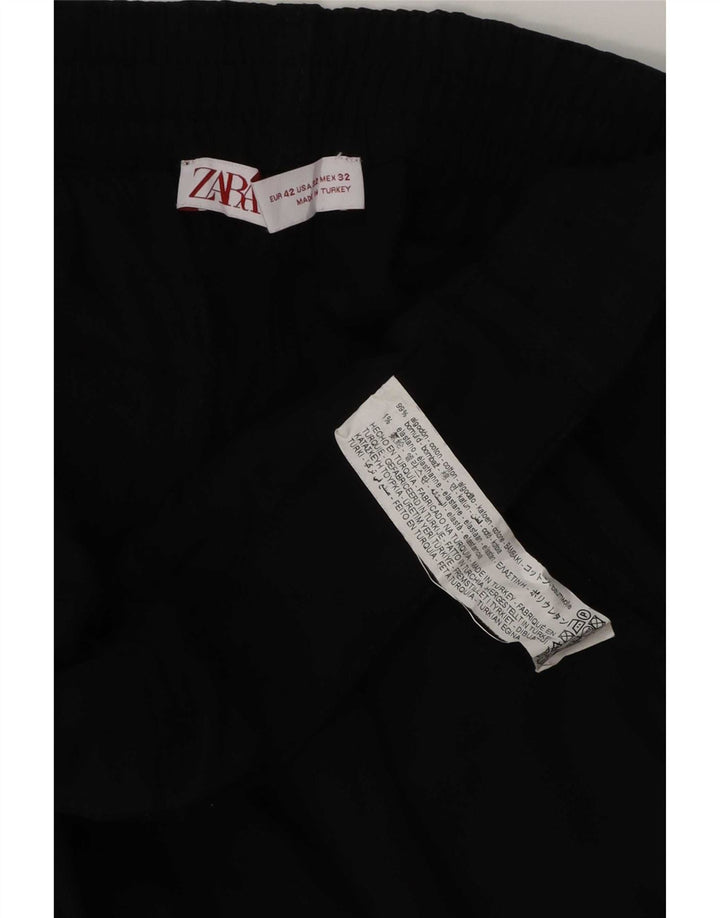 Zara Mens Cargo Shorts EU 42 Grande W32 Algodón Negro