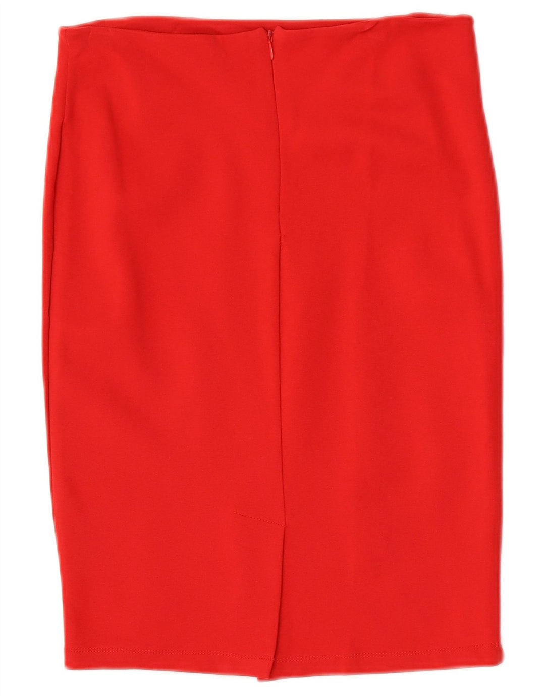 Zara Mujer Falda Lápiz Grande W30 Viscosa Roja
