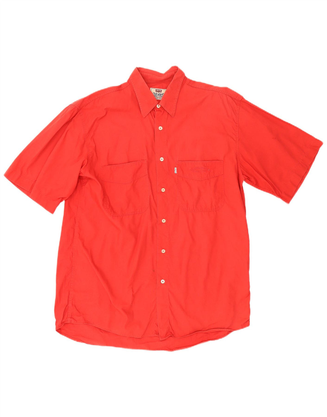 Levi's Camisa de manga corta para hombre, talla grande, roja