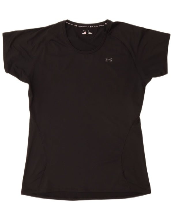 UNDER ARMOUR Camiseta Heat Gear para mujer Top UK 14 Mediano Negro Poliéster