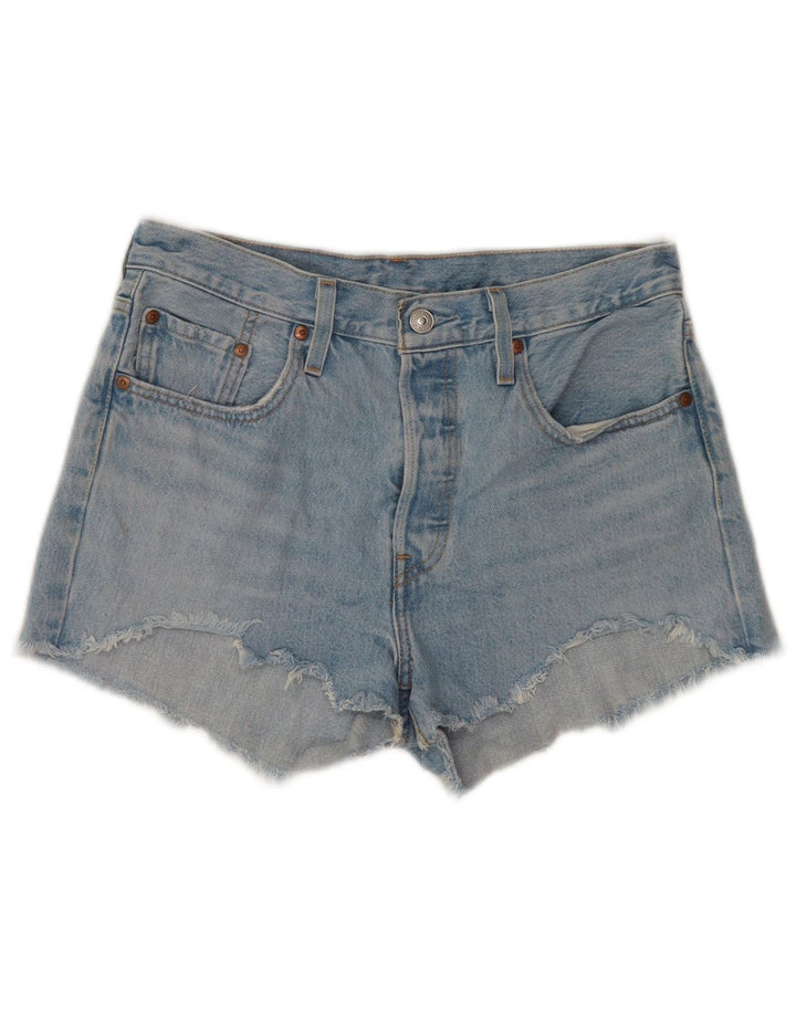 Levi's Mujer 501 Shorts Vaqueros W28 Algodón Azul Medio