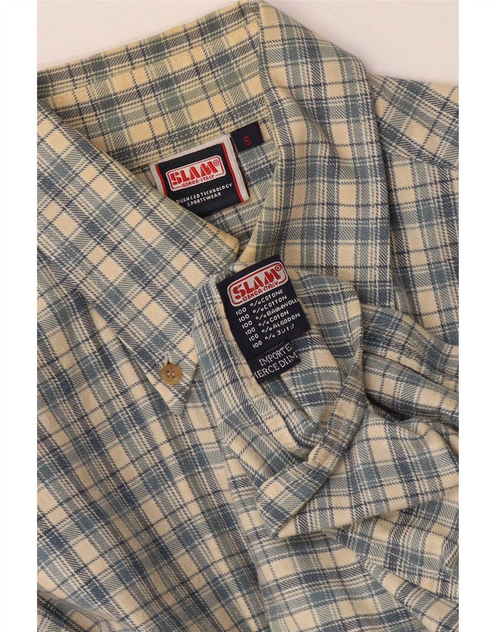 Camisa Slam Hombre Pequeño Algodón A Cuadros Azul