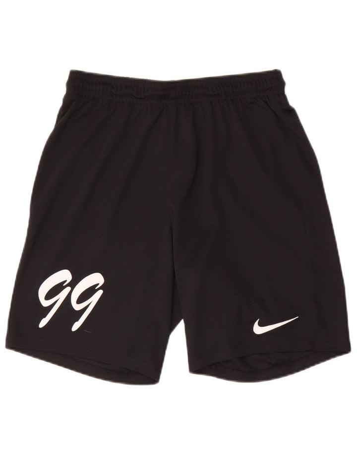 NIKE Pantalones cortos deportivos Dri Fit Graphic para hombre, poliéster negro mediano