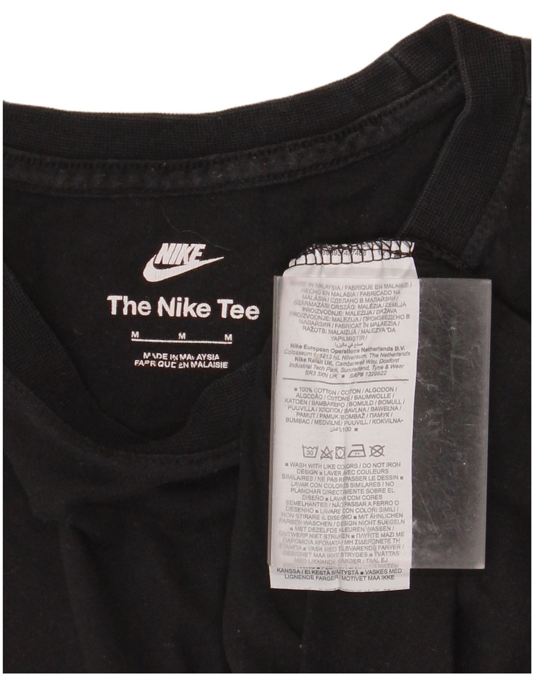 Camiseta NIKE Hombre Top Medium Negro Algodón