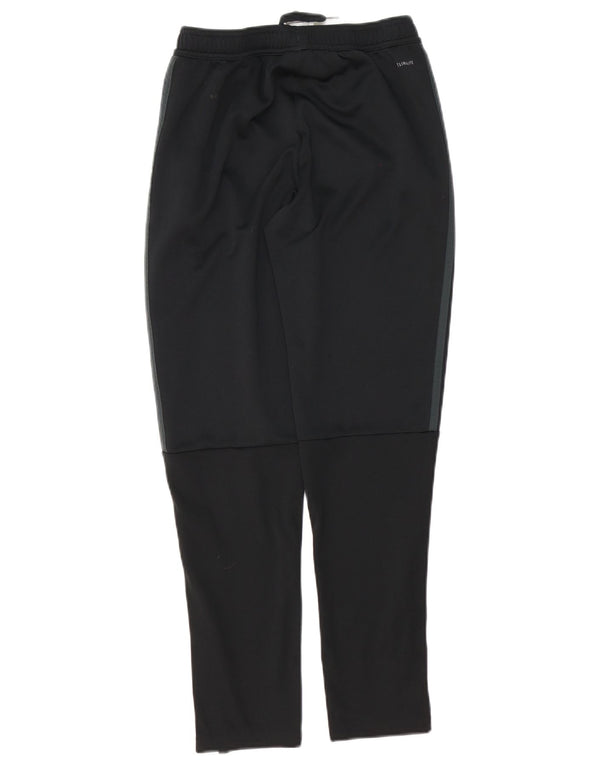 Adidas Boys Climalite Tracksuit Trousers 13-14 Years Black Polyester