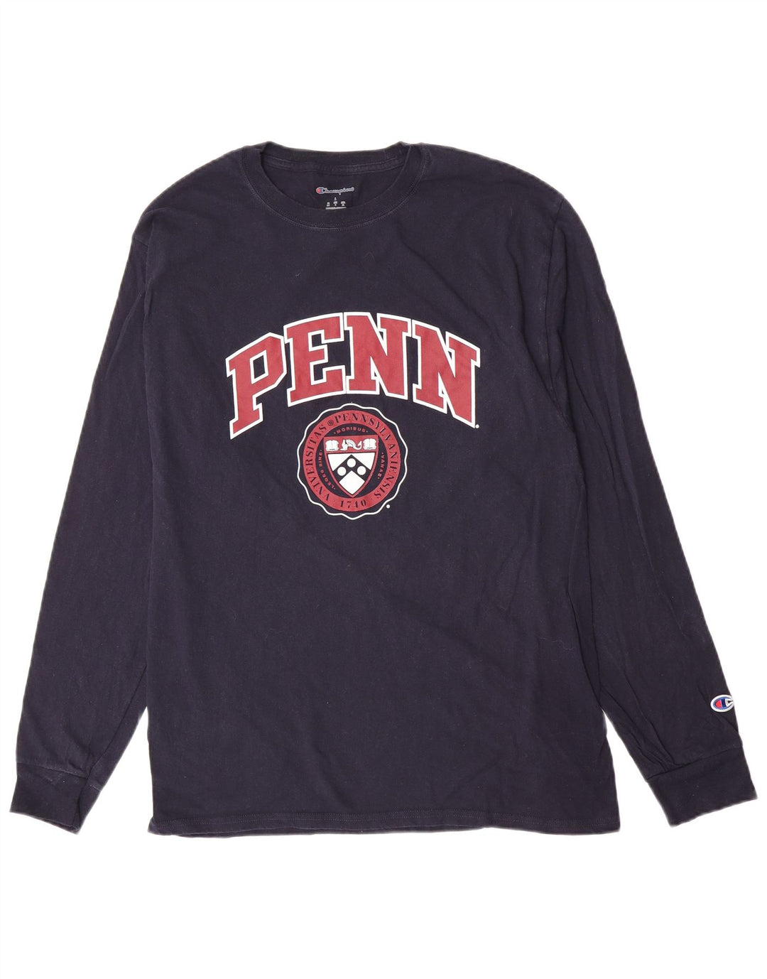 Champion Penn Graphic Top Manga Larga Grande Azul Marino