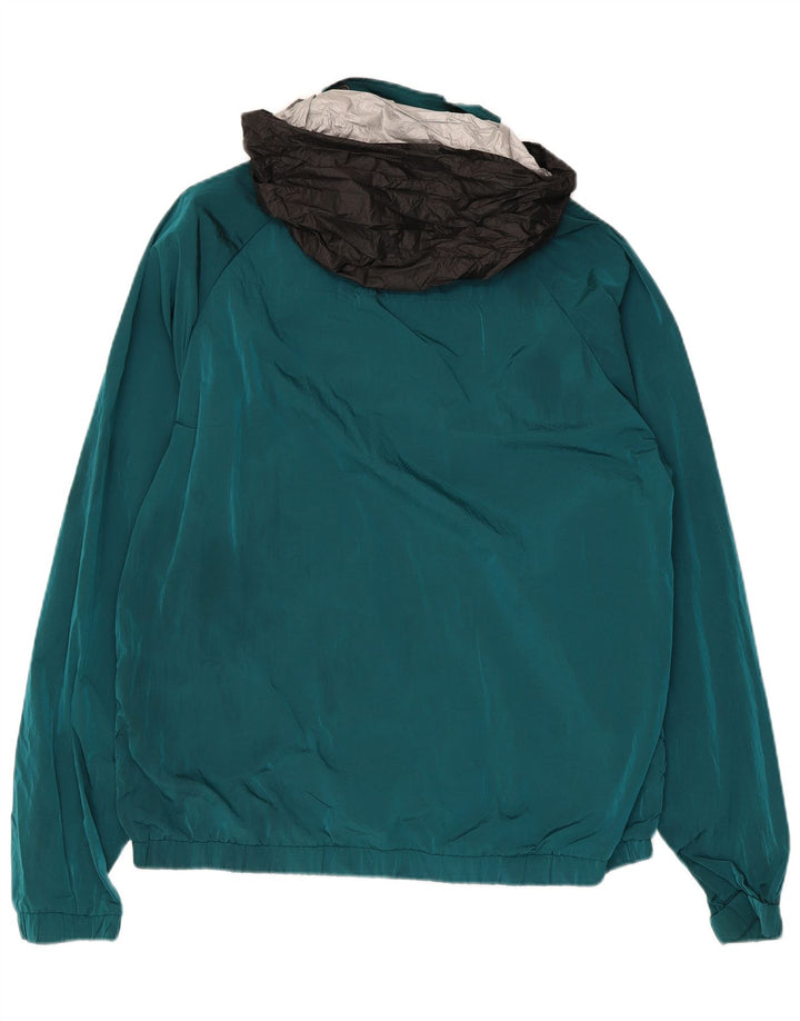 SUPERDRY Chaqueta impermeable con capucha para hombre ES 42 XL Nylon color block verde