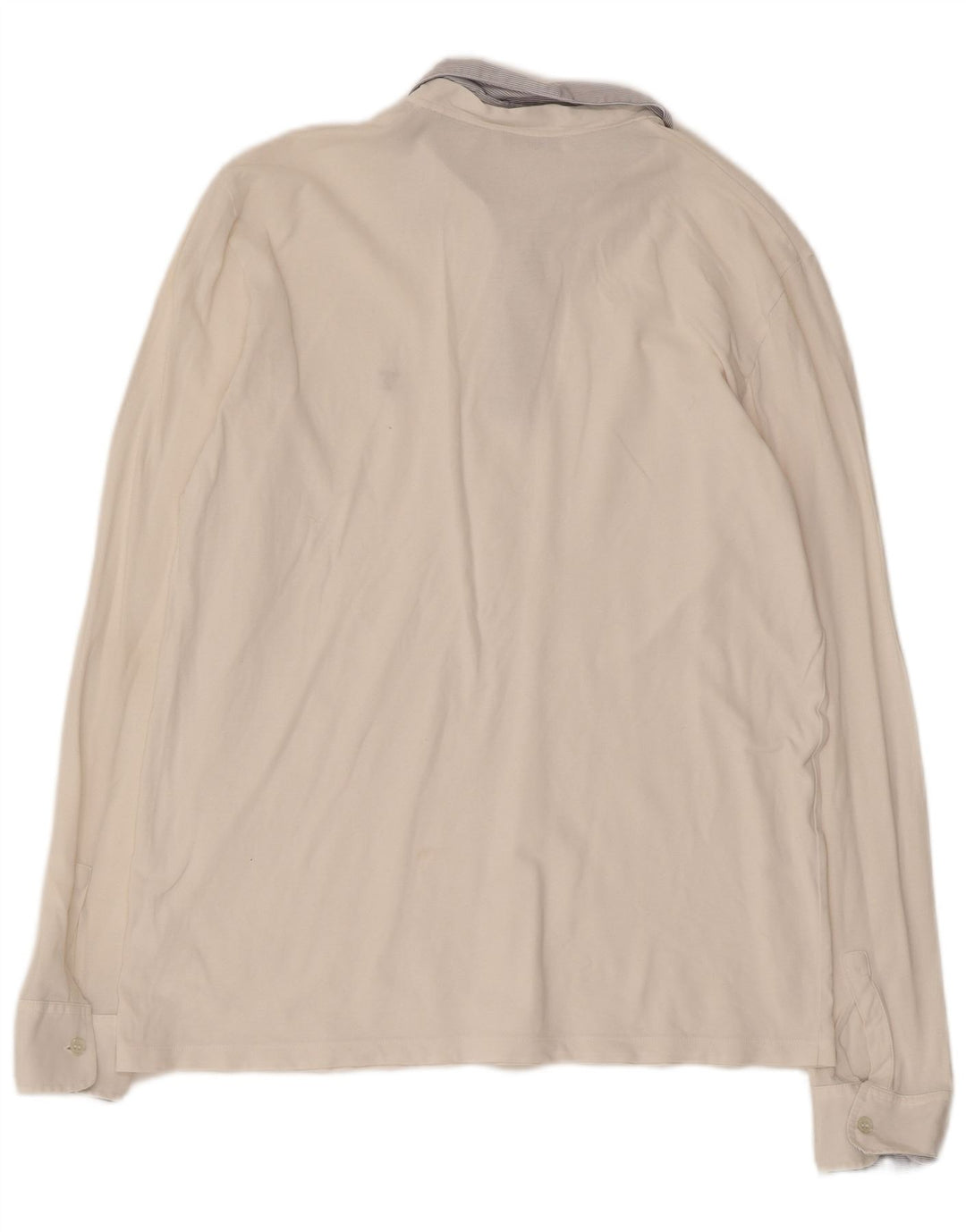 TRUSSARDI Polo de rugby de manga larga para mujer UK 18 XL Algodón blanco