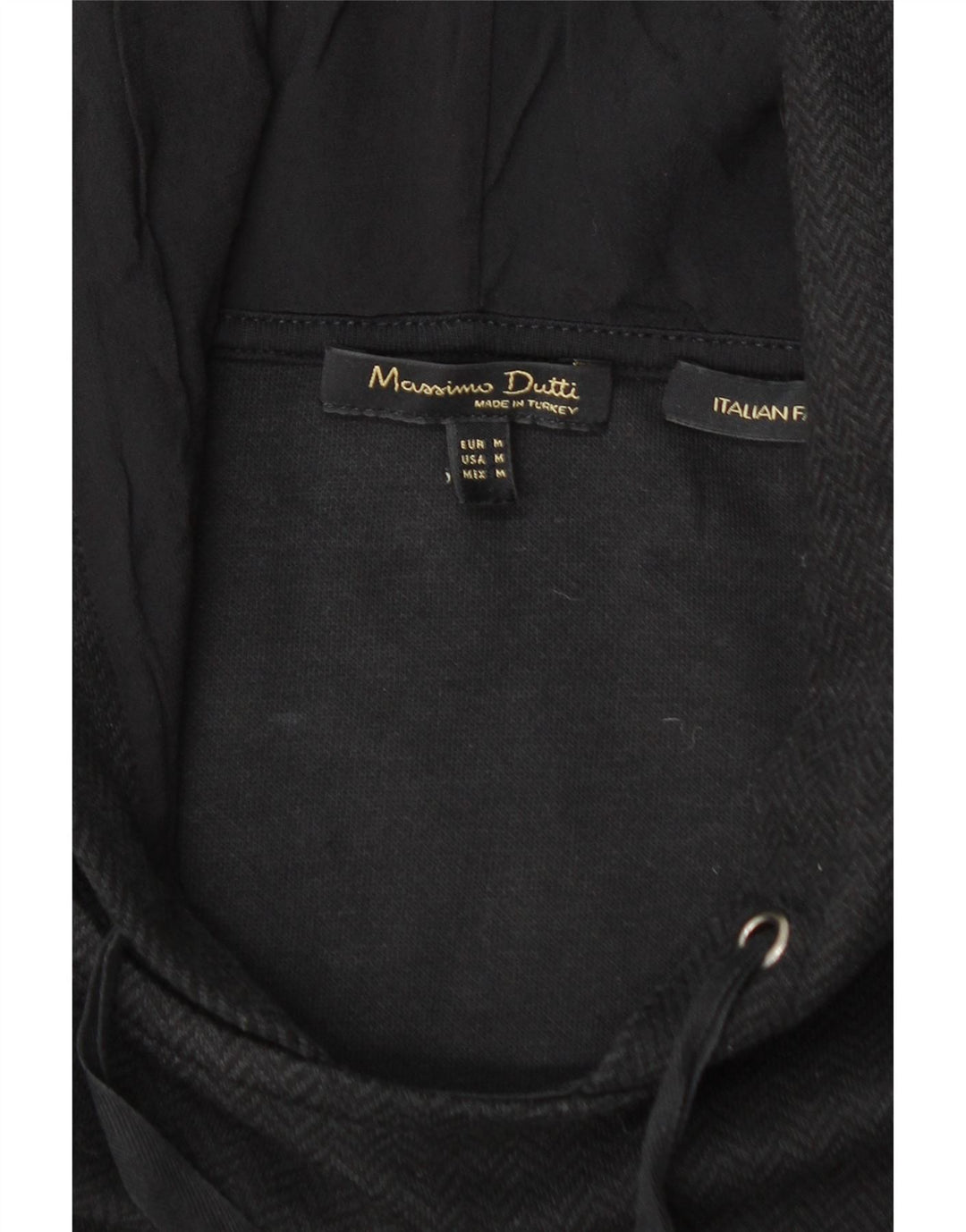 MASSIMO DUTTI Jersey con capucha para mujer UK 44 Medium Black Chevron