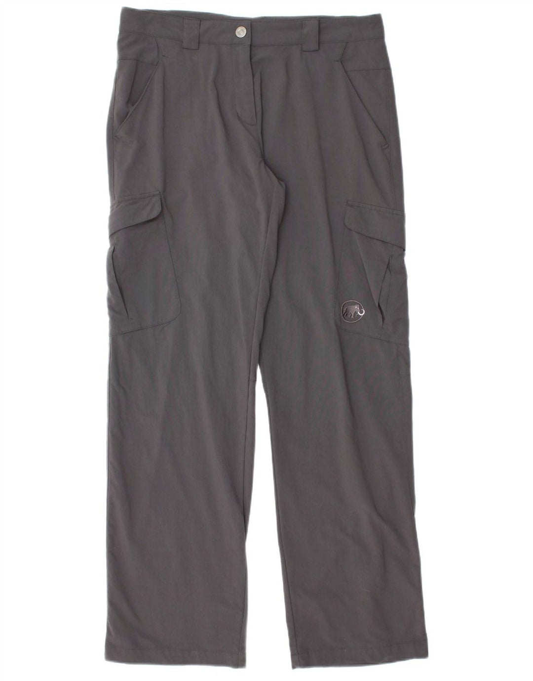 MAMMUT Pantalones cargo rectos para mujer UK 40 Large W32 L32 Nylon gris