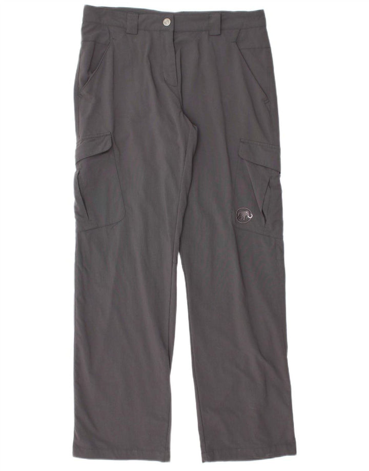 MAMMUT Pantalones cargo rectos para mujer UK 40 Large W32 L32 Nylon gris