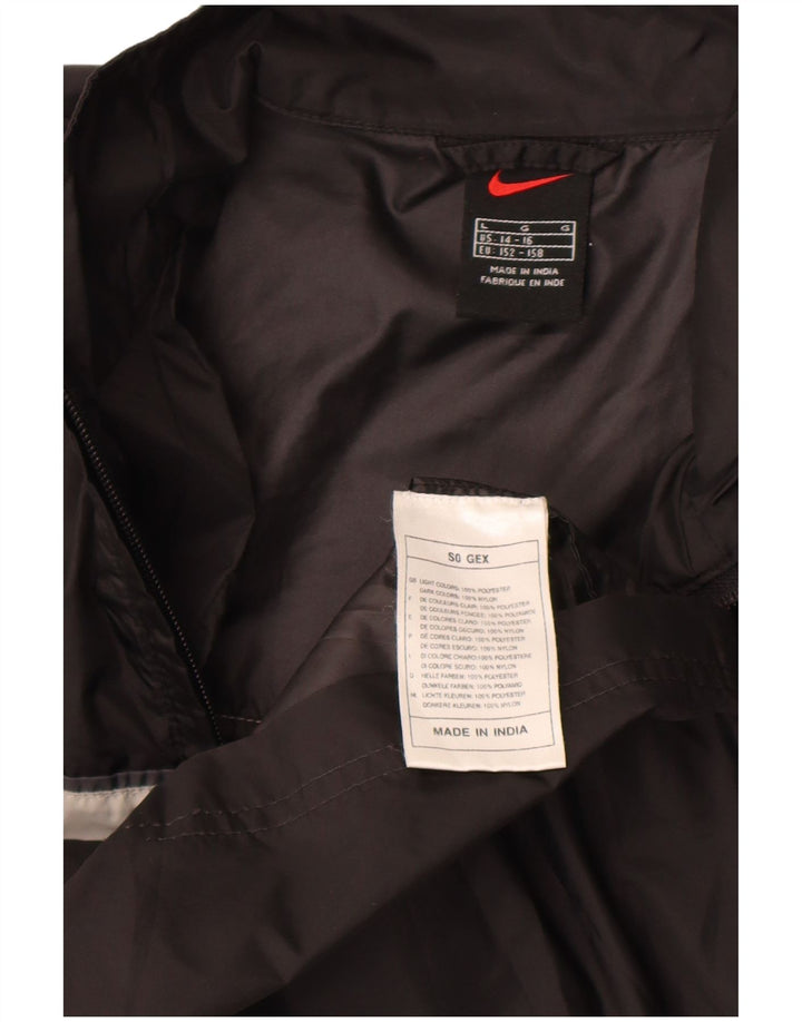 Nike Chubasquero para niños 14-15 años Grande Negro Colorblock Poliéster