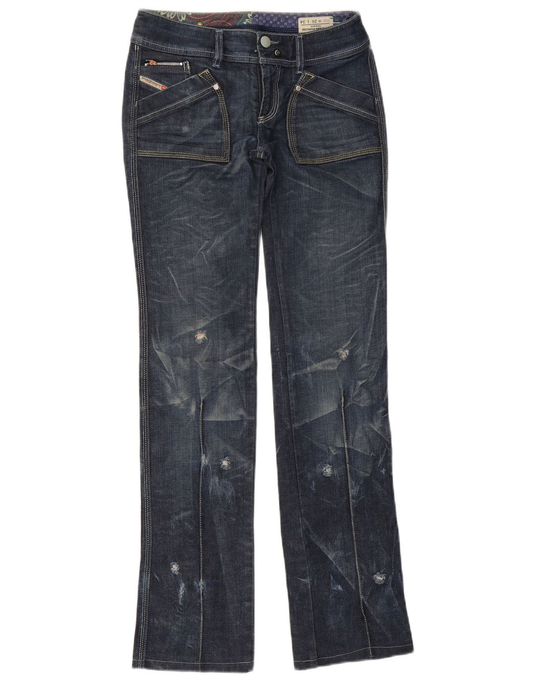 DIESEL Vaqueros Bootcut Reckfly para Mujer W26 L32 Algodón Azul Marino