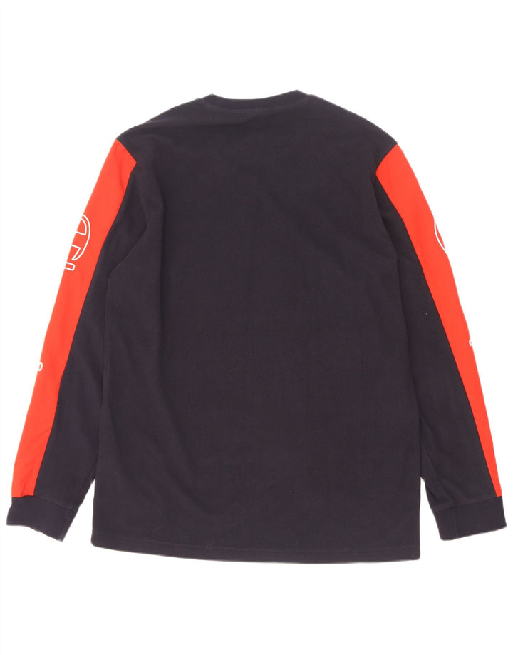 Champion Jersey de forro polar gráfico para hombre XL Azul marino Colorblock Poliéster