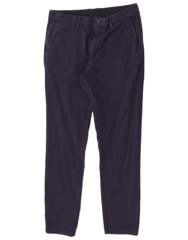 Marks & Spencer Pantalones chinos ajustados para hombre W34 L31 Algodón azul marino