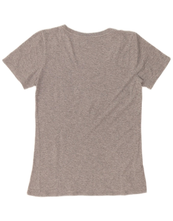 Nike Camiseta con gráfico de corte atlético para hombre Top pequeño gris moteado