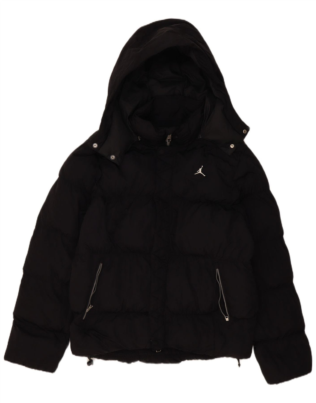 Jordan Chaqueta acolchada con capucha para hombre UK 38 Mediana Negro Poliéster