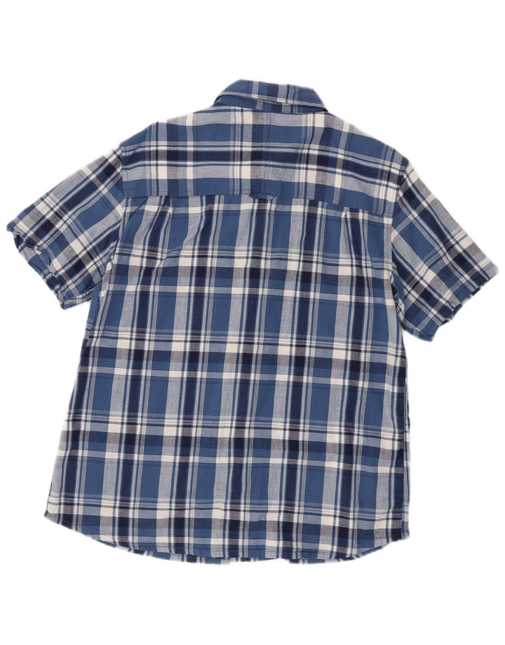 Camisa de manga corta para hombre de Mountain Warehouse Algodón a cuadros azules grandes