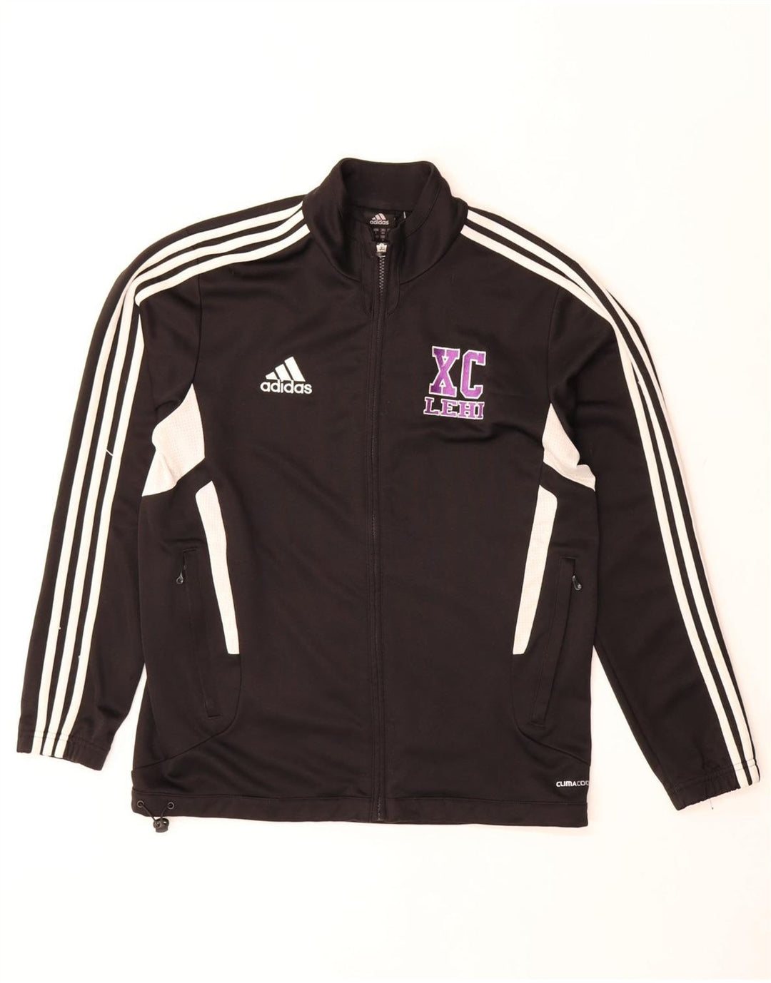 Adidas Mens Climacool Chándal Top Chaqueta Reino Unido 36/38 Pequeño Negro Colorblock
