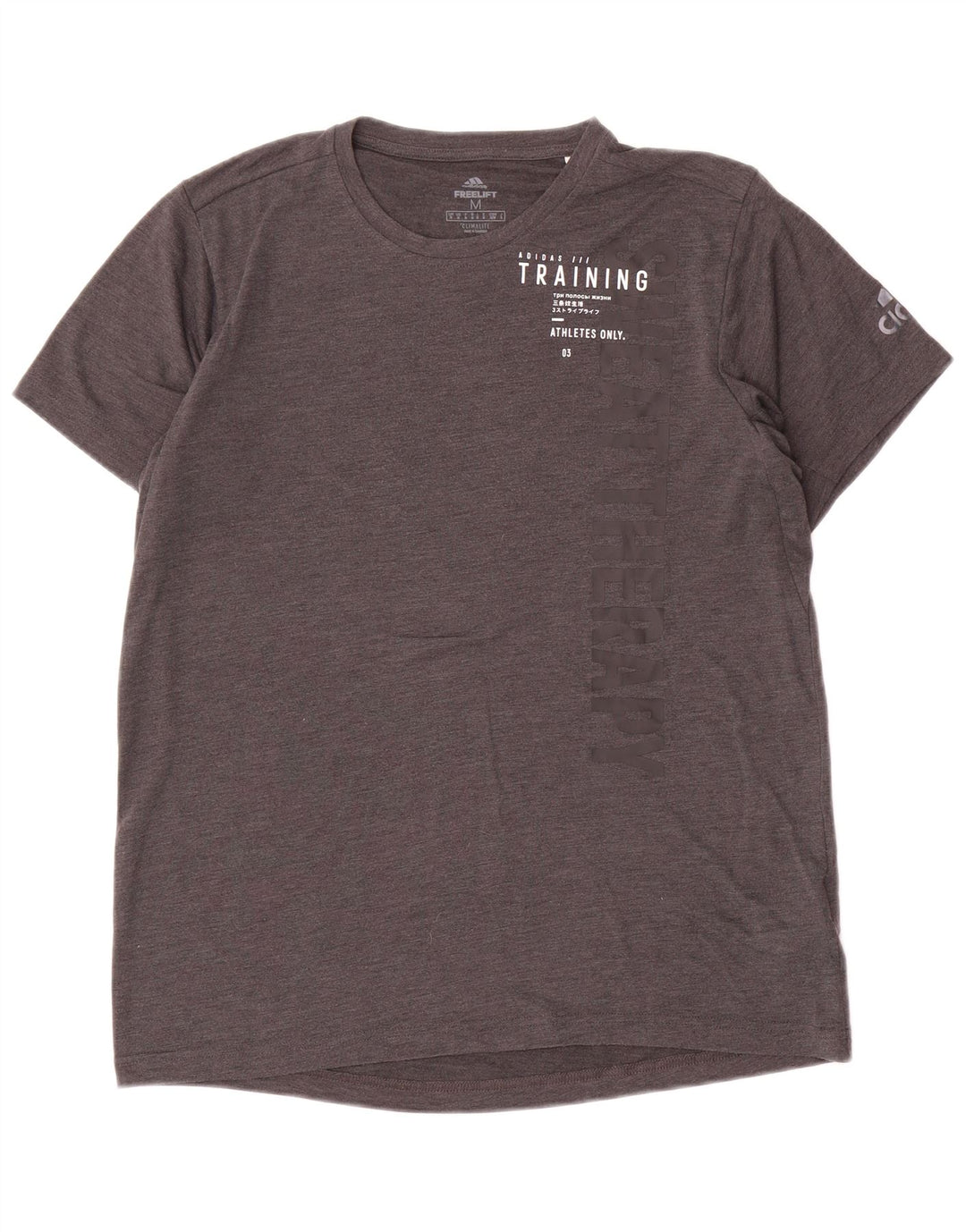 Adidas Hombres Climalite Graphic Camiseta Top Poliéster Gris Medio