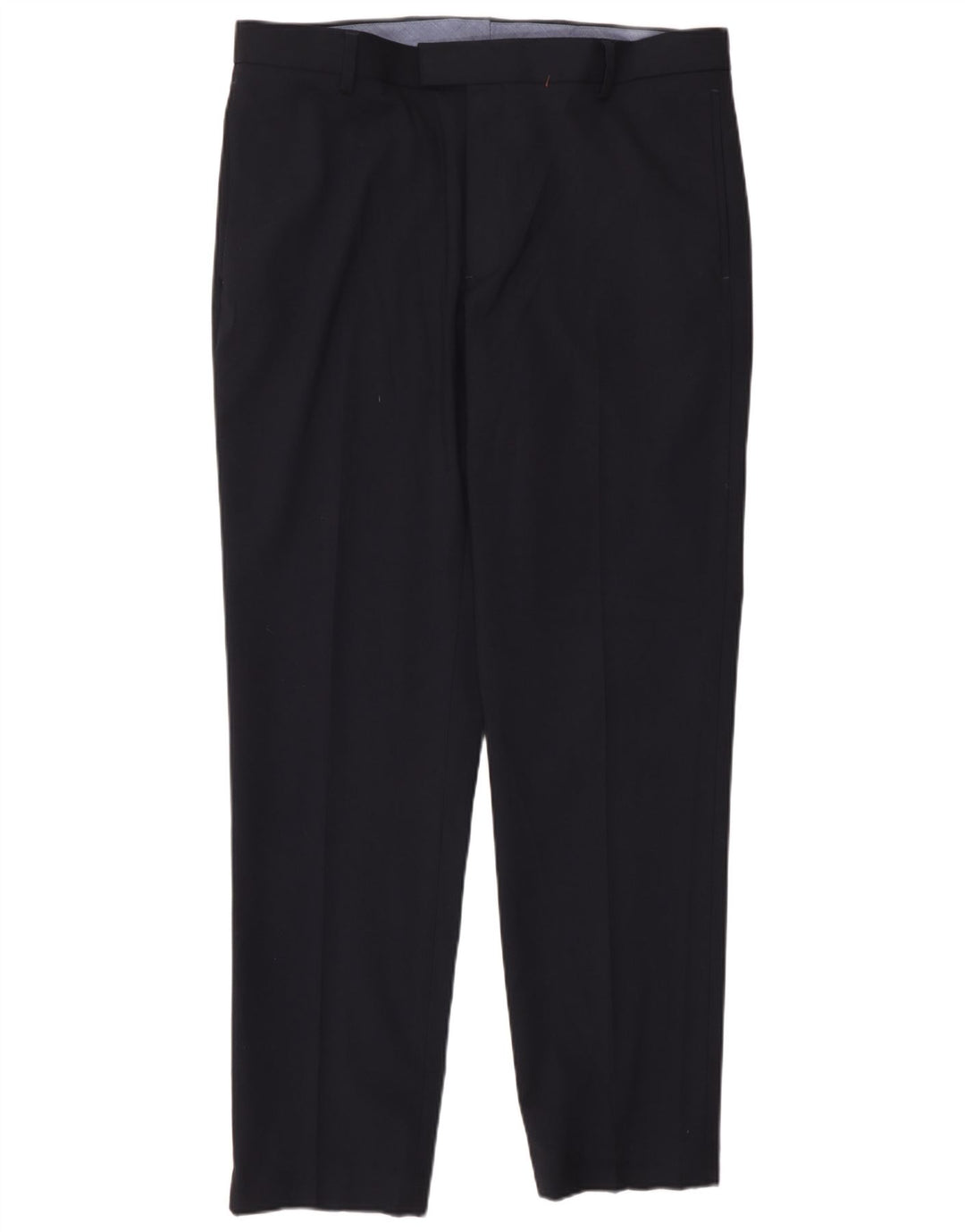 Marks & Spencer Pantalones de traje ajustados a medida para hombre W36 L31 Azul marino