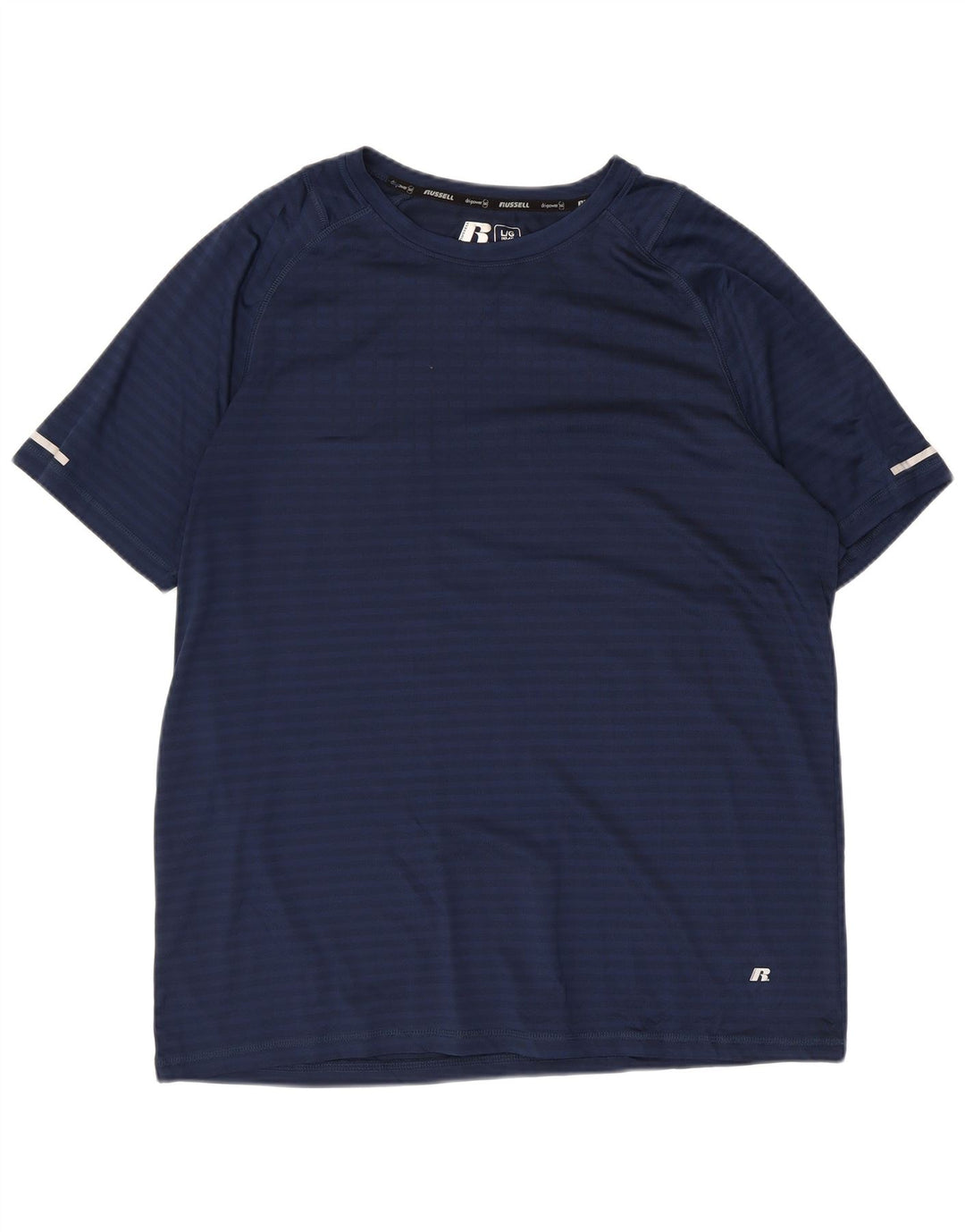 Russell Athletic - Camiseta para hombre, talla grande, poliéster a rayas, color azul marino