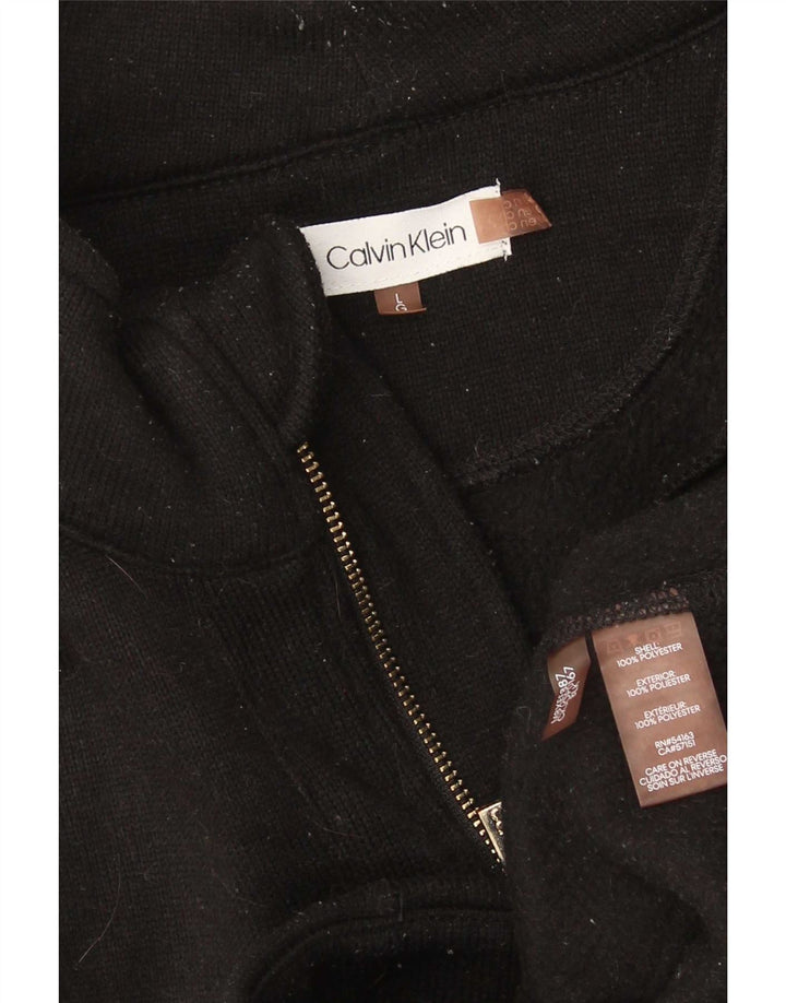 Calvin Klein - Chaqueta de chándal para mujer, talla 40, poliéster negro grande