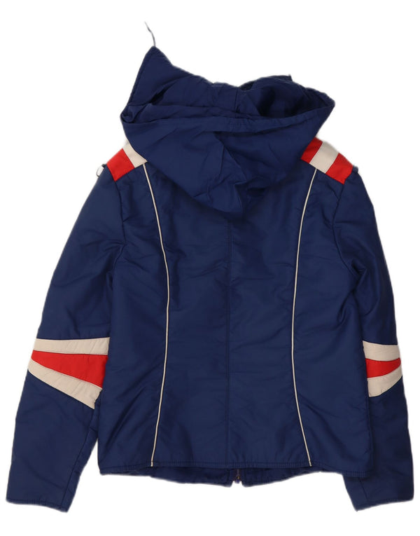 Silvretta Chaqueta de esquí con capucha para mujer IT 42 Medium Azul marino Colorblock