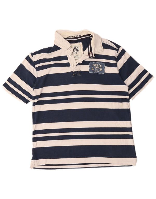 Crew Clothing Polo de rugby para hombre XL Algodón a rayas azul marino