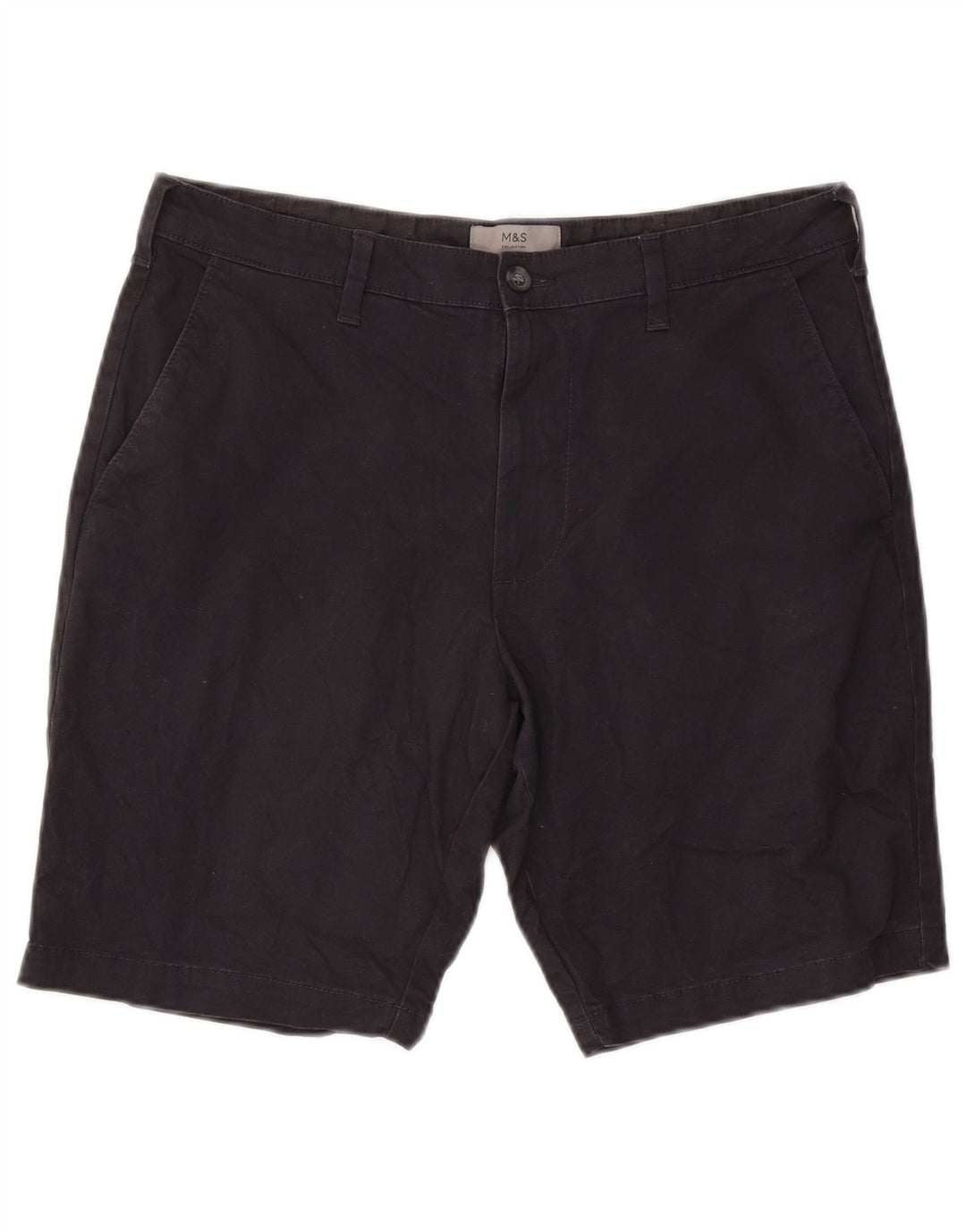 Marks & Spencer Pantalones cortos chinos para hombre W34 Grande Algodón azul marino