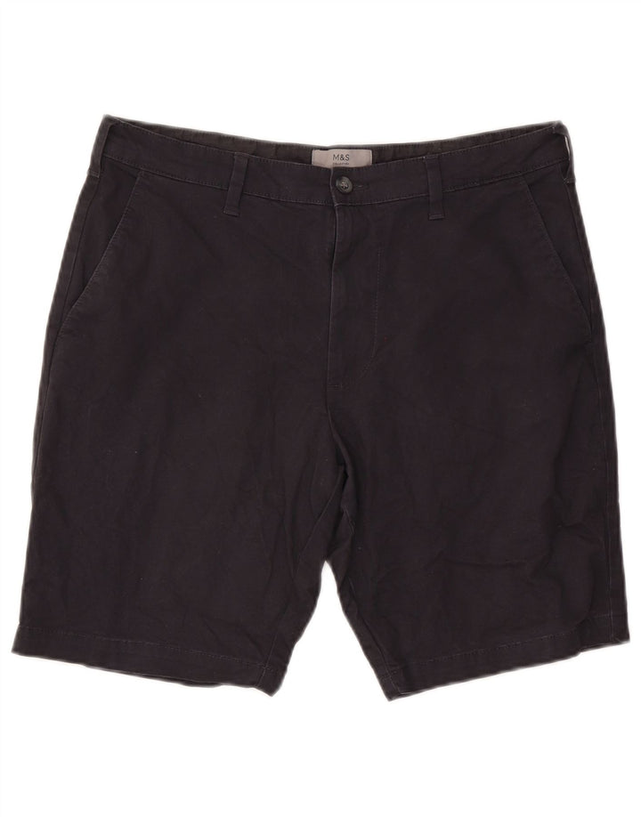 Marks & Spencer Pantalones cortos chinos para hombre W34 Grande Algodón azul marino