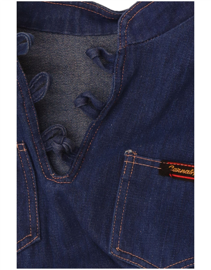 VINTAGE Vestido de mezclilla para mujer Reino Unido 14 Azul medio