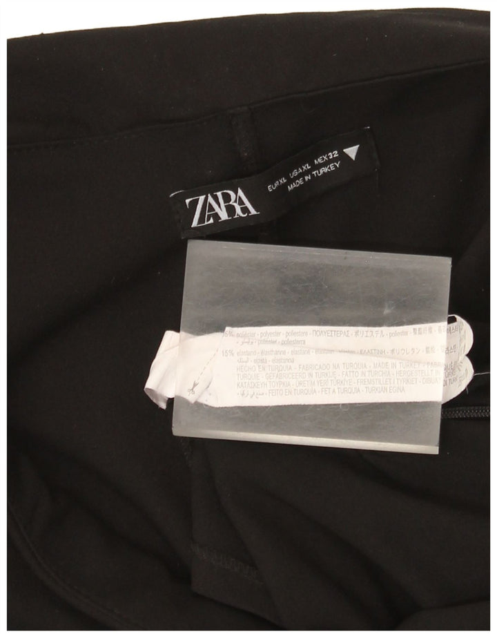 Zara Mujer Falda Pantalón ES 40 XL Poliéster Negro