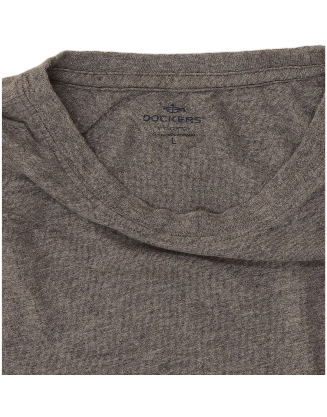 DOCKERS Camiseta Hombre Top Grande Gris Algodón
