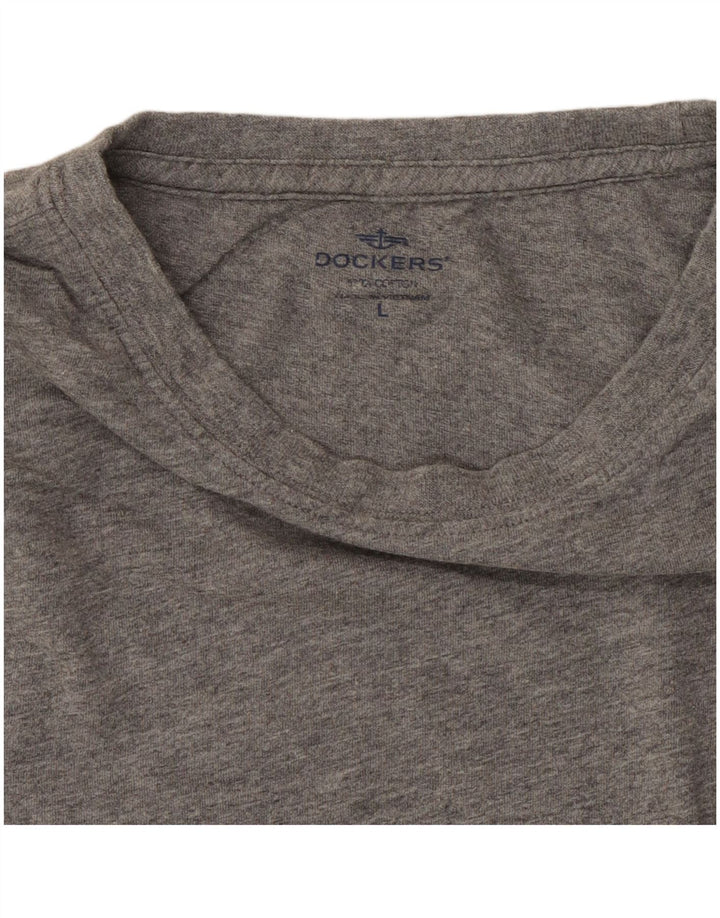 DOCKERS Camiseta Hombre Top Grande Gris Algodón