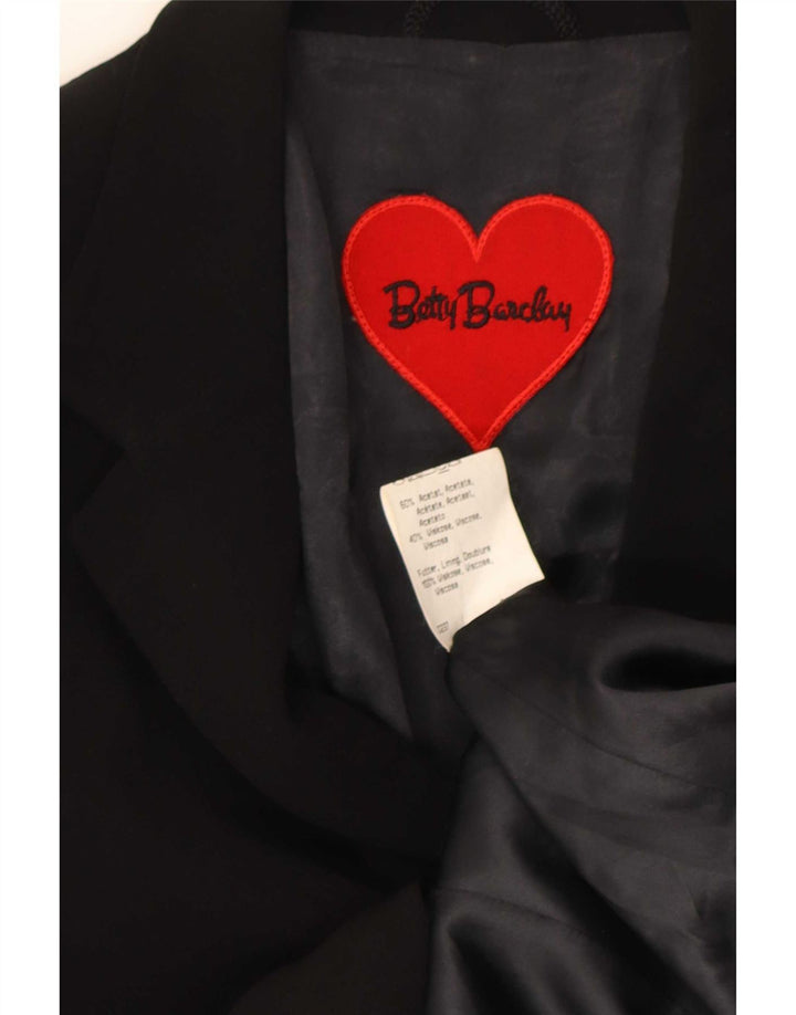 Betty Barclay Chaqueta tipo blazer larga con 4 botones para mujer UK 40 Medium Black