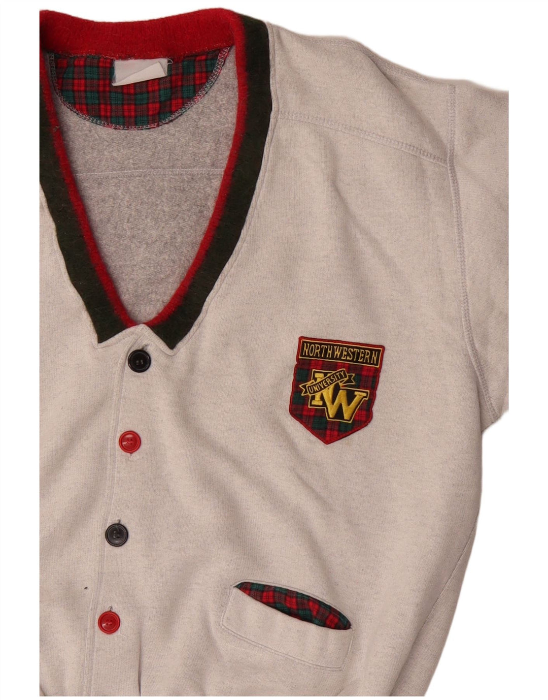 North Western - Cárdigan gráfico para hombre, talla XL, color gris