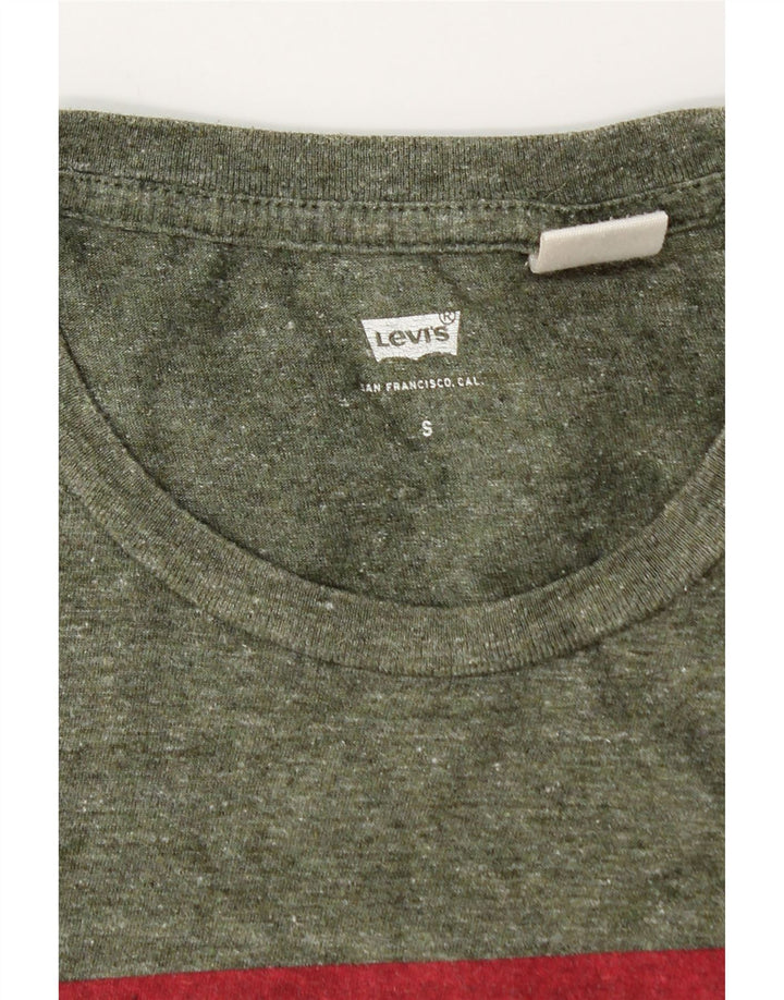Levi's Camiseta gráfica para hombre Top pequeño caqui moteado