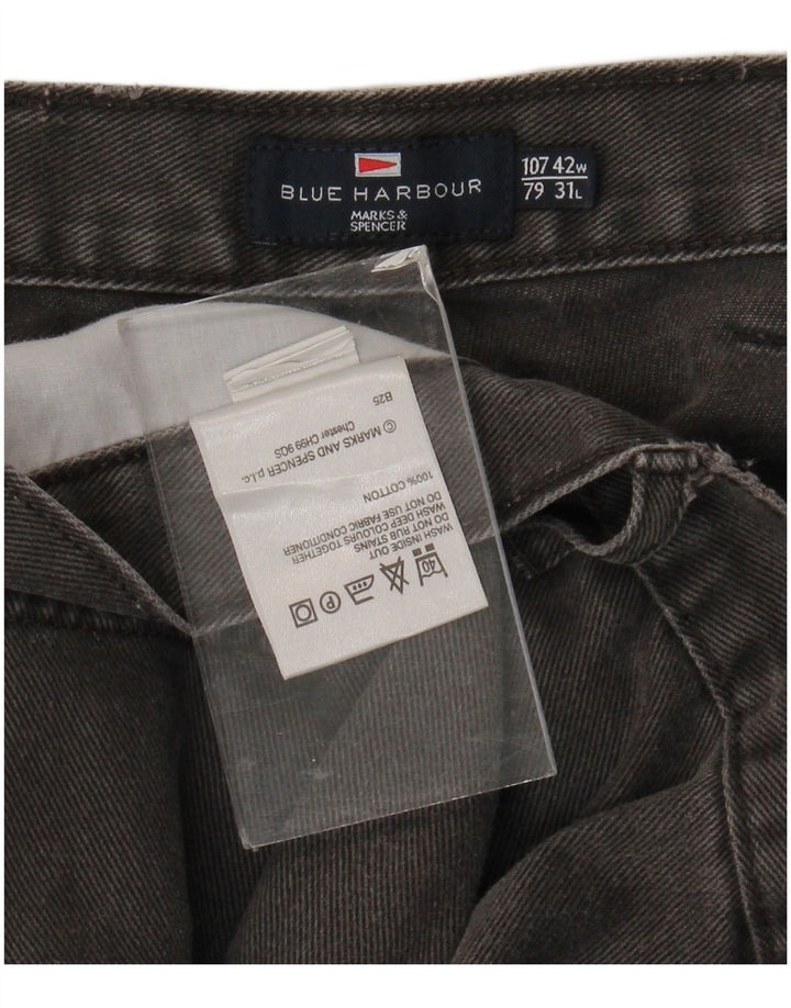 Marks & Spencer Vaqueros rectos azules Harbor para hombre W42 L31 Algodón gris
