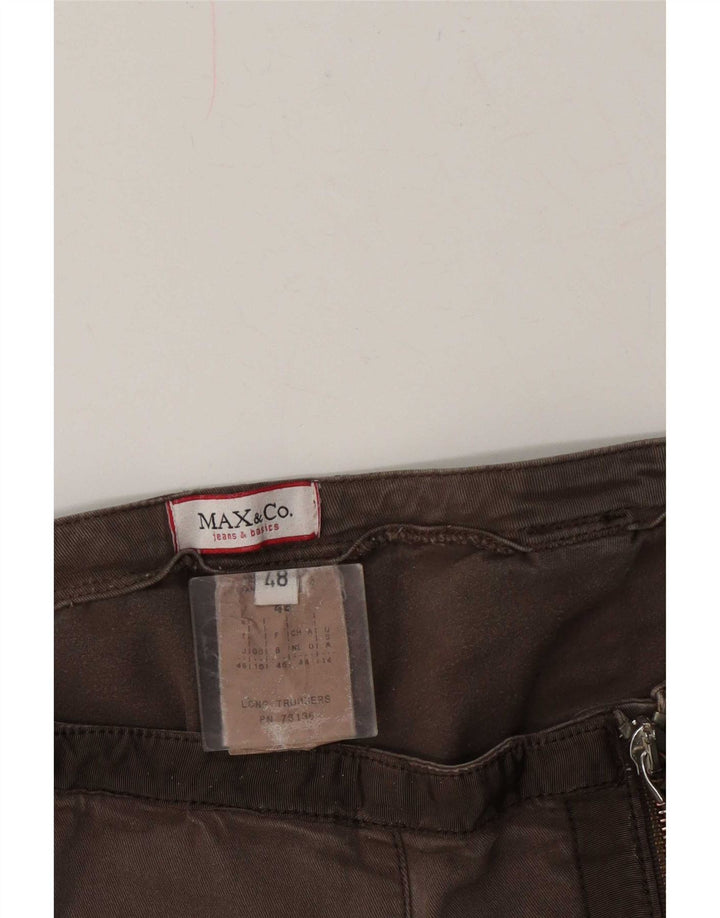 Max & Co. Pantalones cortos para mujer UK 46 Large W34 L24 Marrón