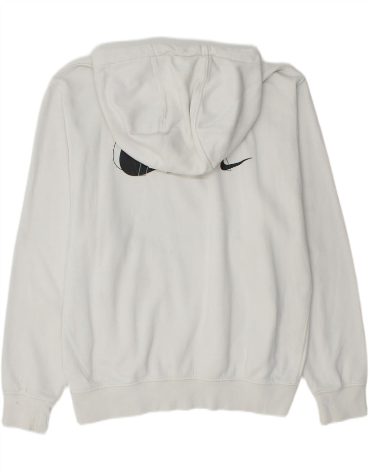 NIKE Sudadera con capucha gráfica para hombre, talla grande, algodón blanco