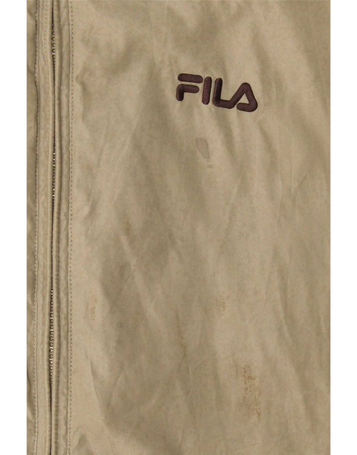 Fila Chaqueta impermeable para hombre Reino Unido 40 Poliéster gris grande