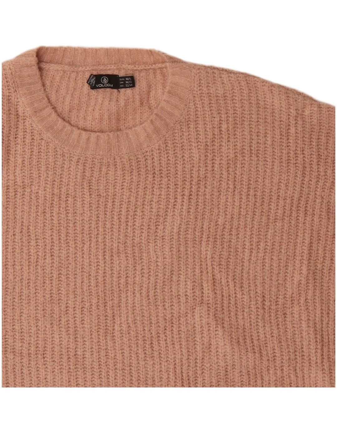 Volcom Jersey extragrande con cuello redondo para mujer, talla 40/40, color rosa medio
