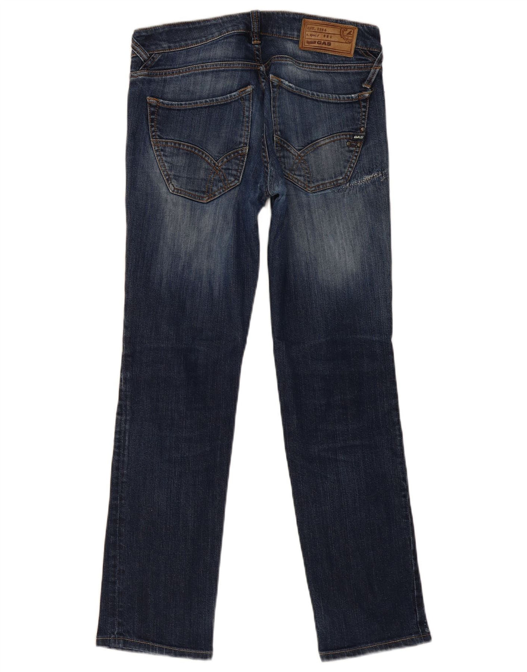 Vaqueros Recto Mujer Gas W30 L29 Algodón Azul