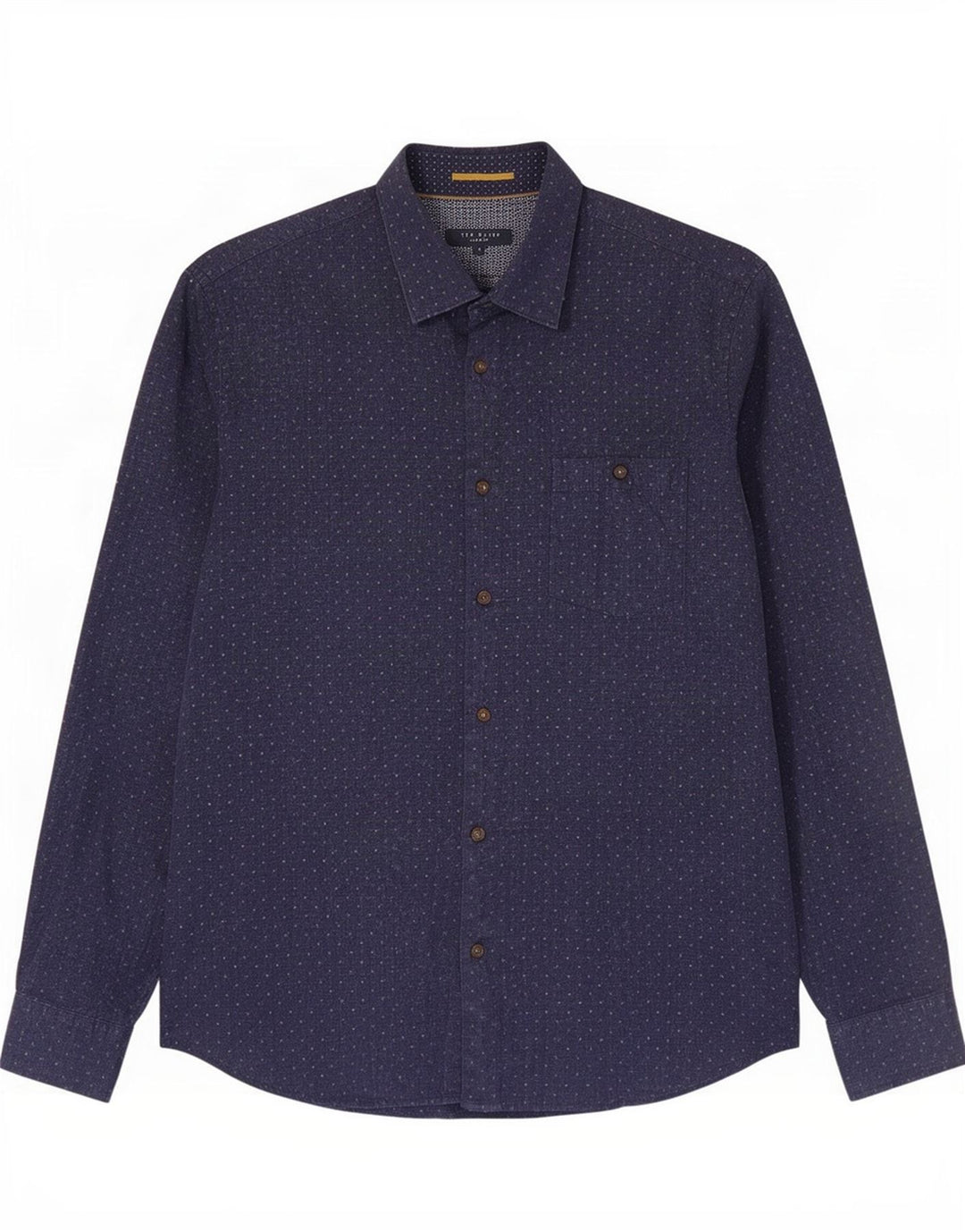 Ted Baker Camisa para hombre Talla 4 Grande Algodón con manchas azul marino