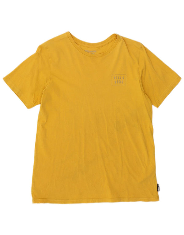 Billabong Camiseta gráfica para mujer Top UK 12 Algodón amarillo mediano