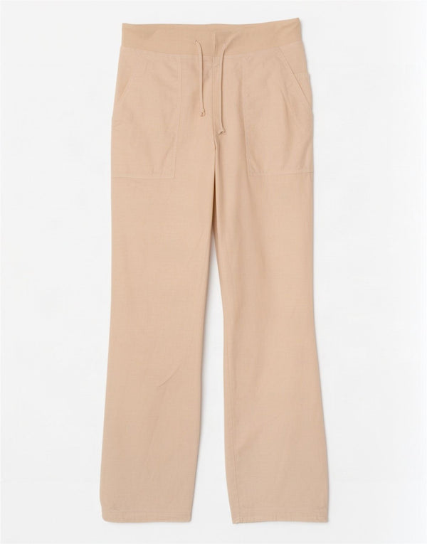 Kiabi Pantalones Casuales Rectos para Mujer EU 38 Medium W28 L32 White Linen